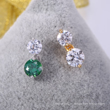 accesorios de moda 2018 hot cz pendientes de joyas con amatista verde